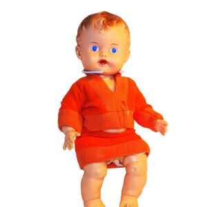 8" 1957 Vintage Ruth E. Newton Sun Rubber Co. Baby Drink & Wet Play Doll